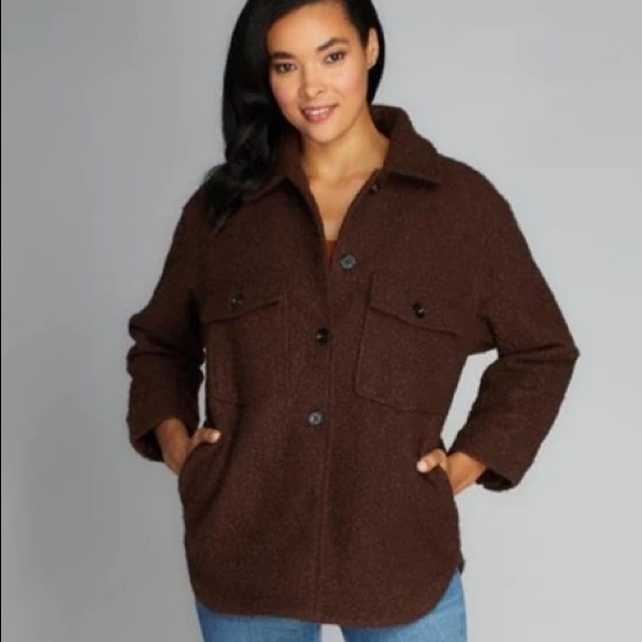 NWT! - C’est Moi | Button Down Bouclé Coat - Picture 6 of 8